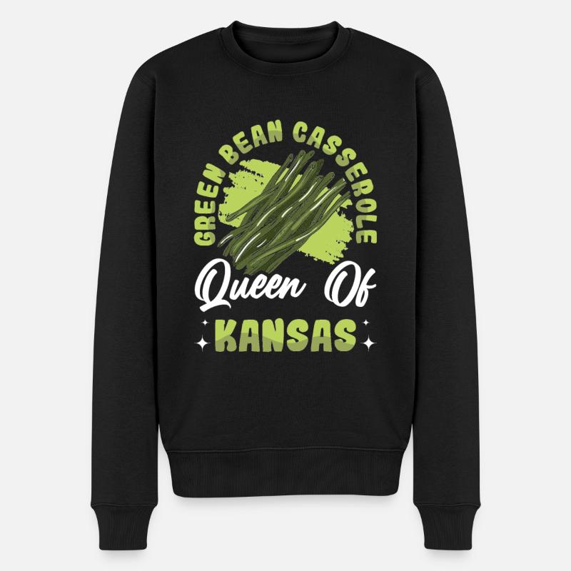 Thanksgiving casserole with green beans - Men's Premium Organic Jumper - black