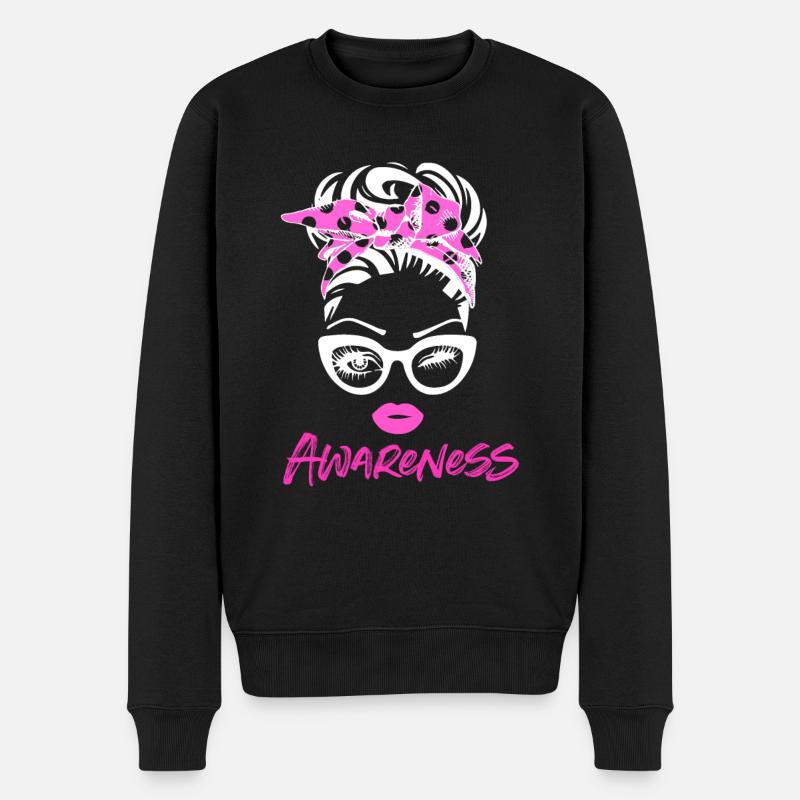 Sensibilisation au cancer du sein - Pull Premium bio Homme - noir