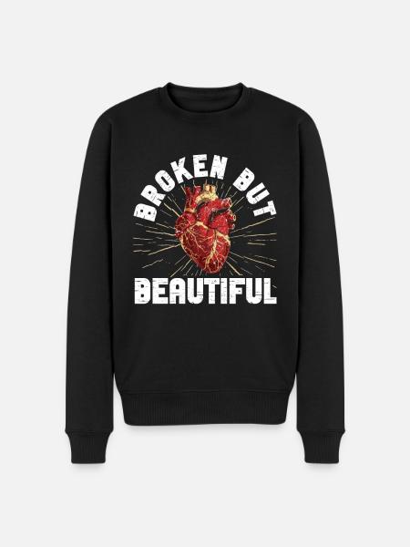 Kintsugi Kintsukuroi Ufuldkommen Japan - Økologisk premium-sweatshirt til mænd - sort