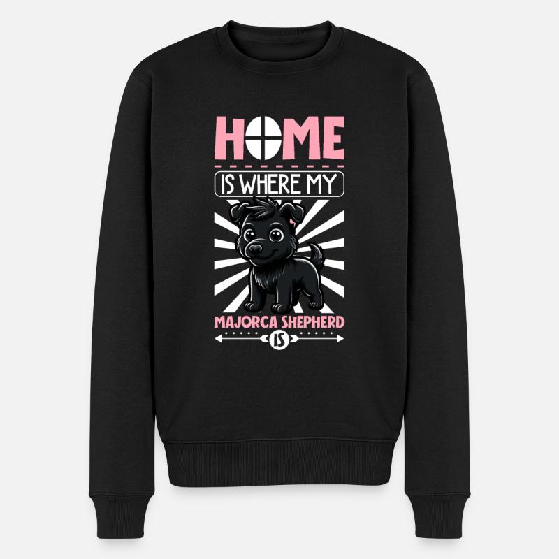 Zuhause - Ca de bestiar - Männer Premium Bio Pullover - Schwarz