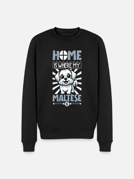 Home - Malteser - Men's Premium Organic Jumper - black