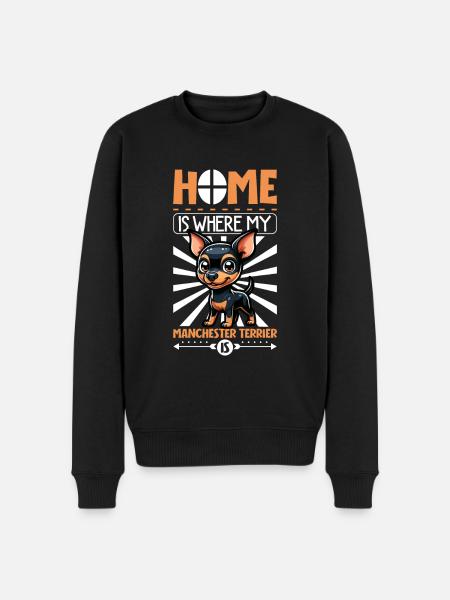 Home - Manchester Terrier - Men's Premium Organic Jumper - black