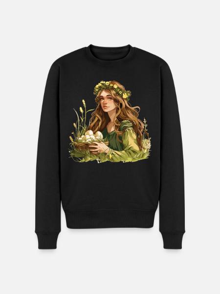Easter Eostre Pagan Spring - Men's Premium Organic Jumper - black