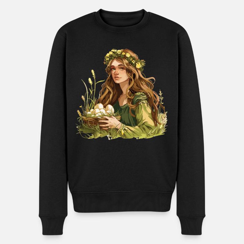 Easter Eostre Pagan Spring - Men's Premium Organic Jumper - black