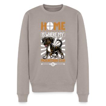 Home - Mountain Cur - Men's Premium Organic Jumper - taupe - Front - Nico (187cm)