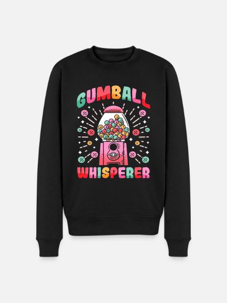 Funny chewing gum machine - Men's Premium Organic Jumper - black