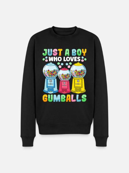 Funny chewing gum machine - Men's Premium Organic Jumper - black