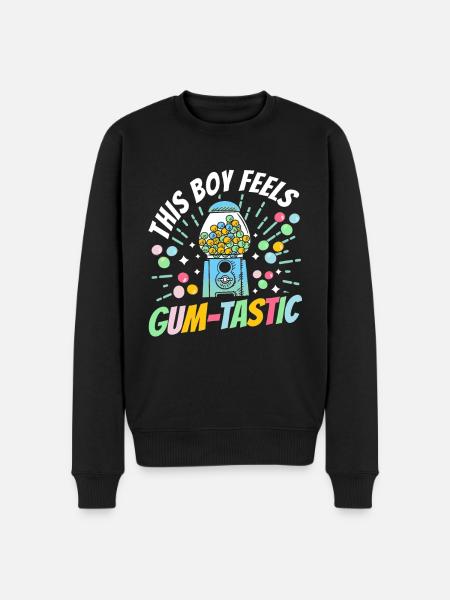 Funny chewing gum machine - Men's Premium Organic Jumper - black