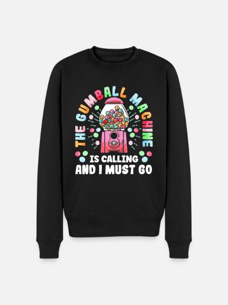 Funny chewing gum machine - Men's Premium Organic Jumper - black