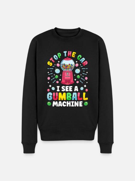 Funny chewing gum machine - Men's Premium Organic Jumper - black