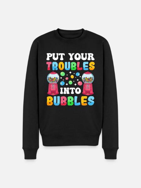 Funny chewing gum machine - Men's Premium Organic Jumper - black
