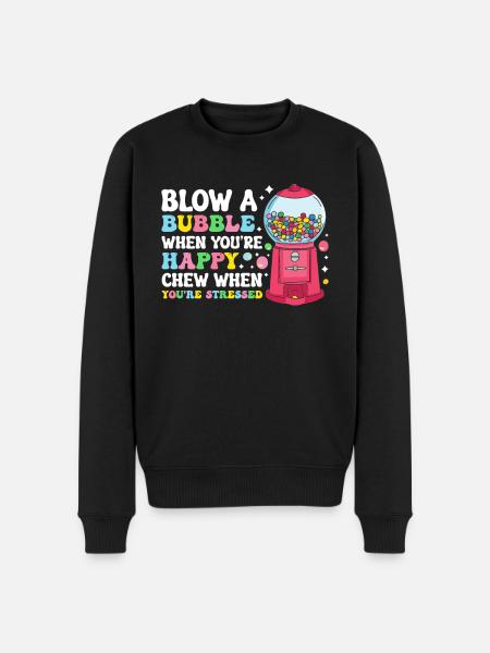 Funny chewing gum machine - Men's Premium Organic Jumper - black