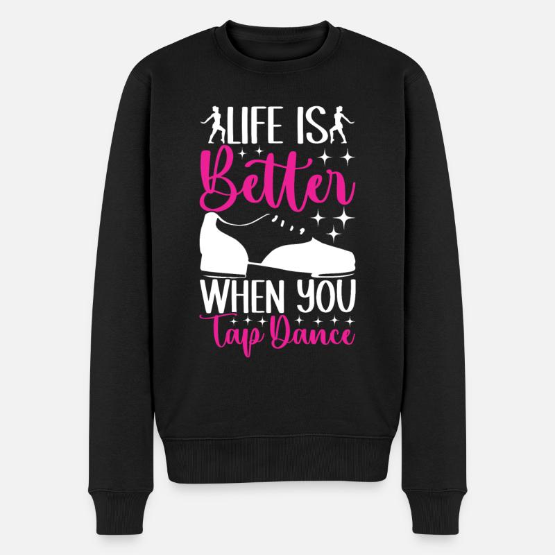 Stepptanz Stepptänzer - Männer Premium Bio Pullover - Schwarz