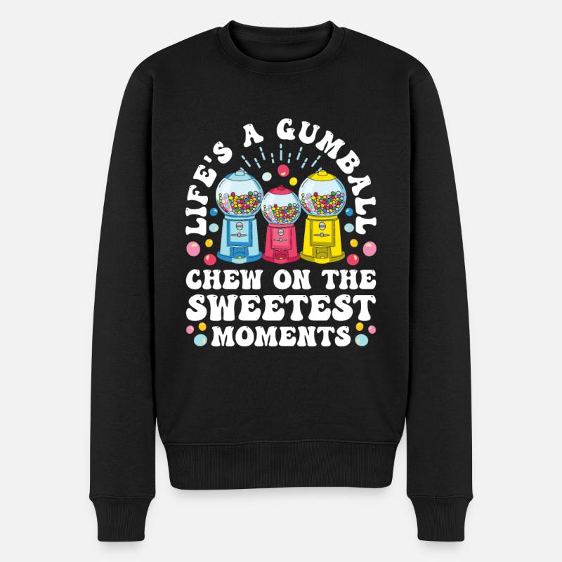 Machine à chewing-gum drôle - Pull Premium bio Homme - noir