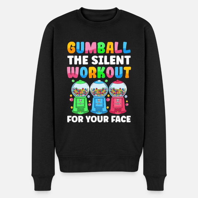 Funny chewing gum machine - Men's Premium Organic Jumper - black