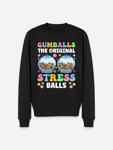 Funny chewing gum machine - Men's Premium Organic Jumper - black