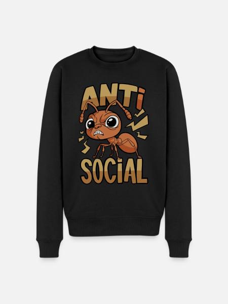 Fourmi antisociale - Pull Premium bio Homme - noir