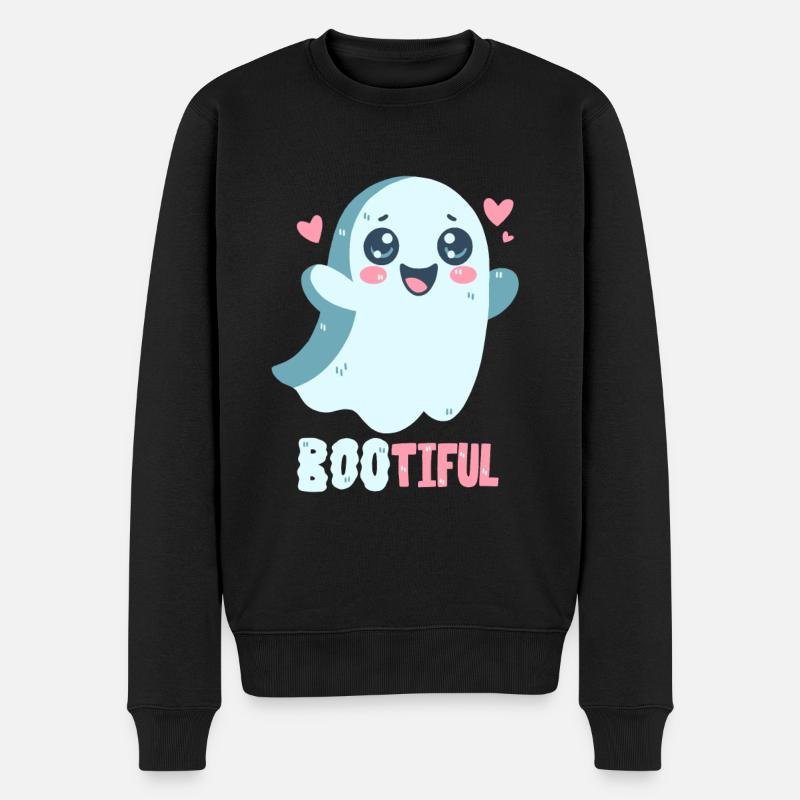Ghost Pun - Bootiful - Boo! - Men's Premium Organic Jumper - black