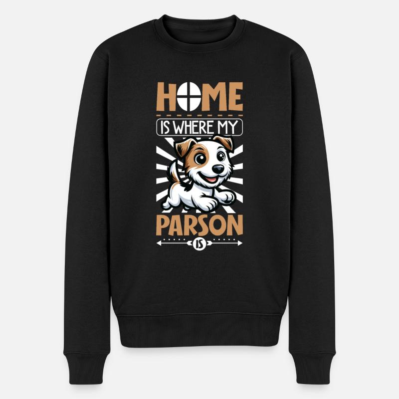 Zuhause - Parson Russell Terrier - Männer Premium Bio Pullover - Schwarz