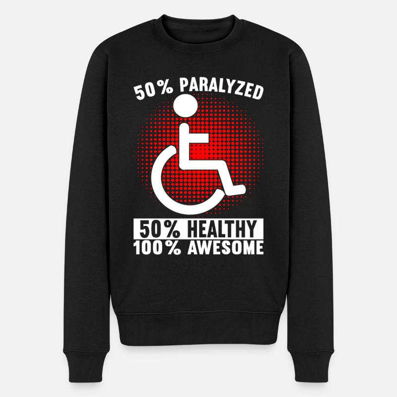 Personnes en fauteuil roulant Fauteuil roulant - Pull Premium bio Homme - noir