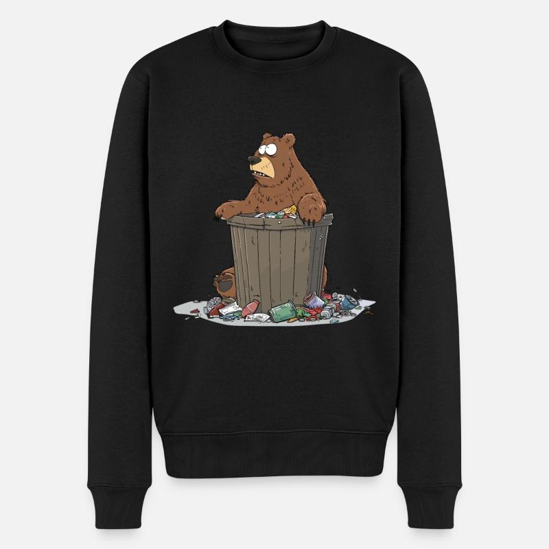 Anti Littering No Environment Recycle - Men's Premium Organic Jumper - black