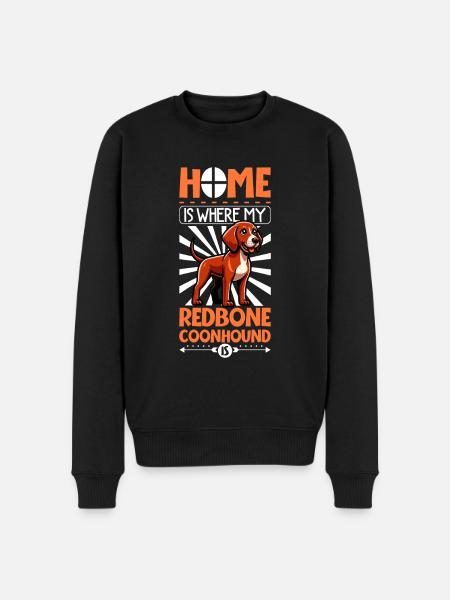Home - Redbone Coonhound - Men's Premium Organic Jumper - black