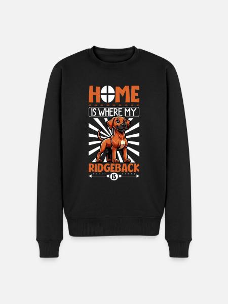 Home - Rhodesian Ridgeback - Men's Premium Organic Jumper - black