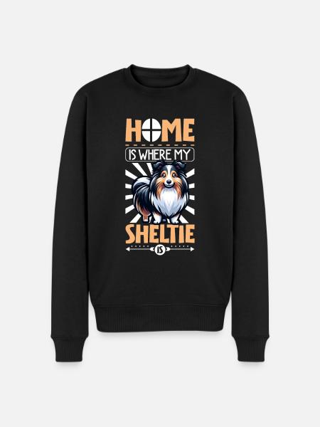 Home - Shetland Sheepdog - Men's Premium Organic Jumper - black