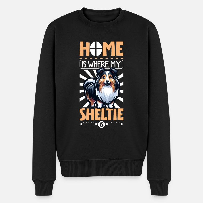 Accueil - Shetland Sheepdog - Pull Premium bio Homme - noir