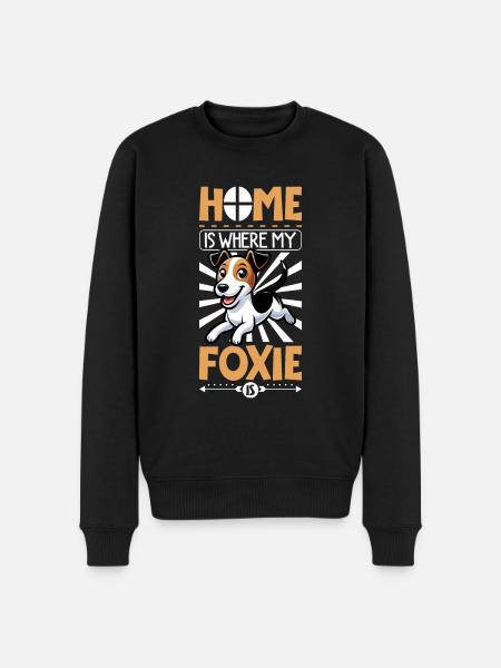 Home - Smooth-haired Fox Terrier - Men's Premium Organic Jumper - black