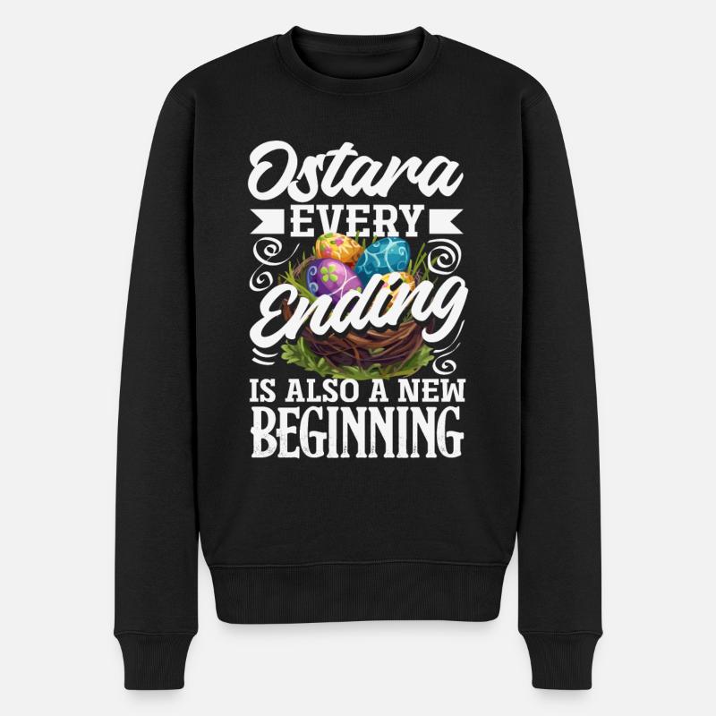 Easter Eostre Pagan Spring - Men's Premium Organic Jumper - black