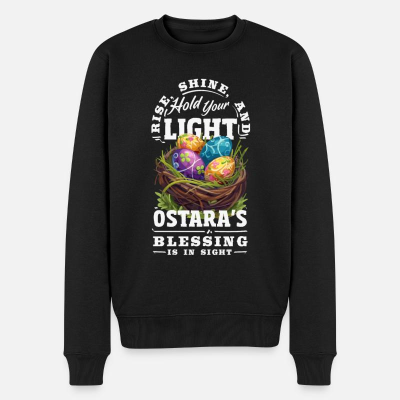 Easter Eostre Pagan Spring - Men's Premium Organic Jumper - black