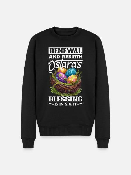 Easter Eostre Pagan Spring - Men's Premium Organic Jumper - black