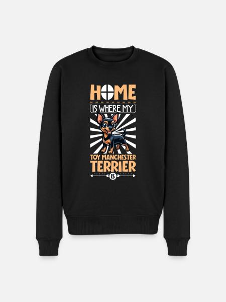 Home - Manchester Terrier - Men's Premium Organic Jumper - black