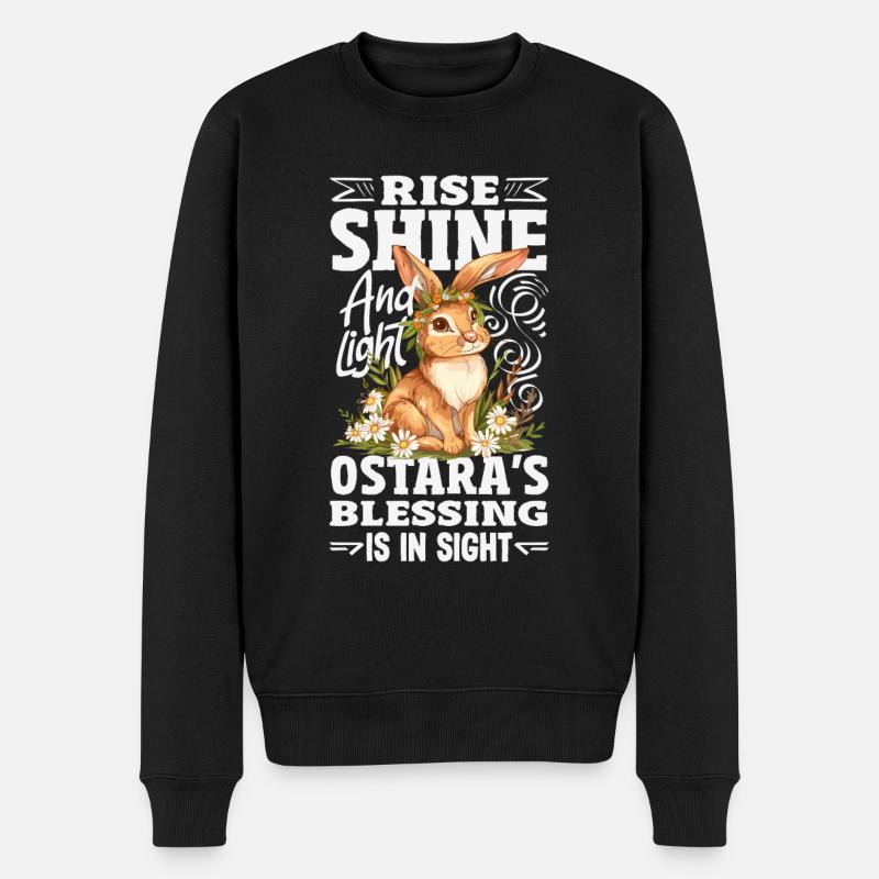 Easter Eostre Pagan Spring - Men's Premium Organic Jumper - black