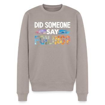 Lustiger Buntglas-künstler - Männer Premium Bio Pullover - Taupe - Vorne - Nico (187cm)