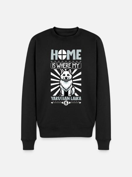 Home - Yakutskaya Laika - Men's Premium Organic Jumper - black