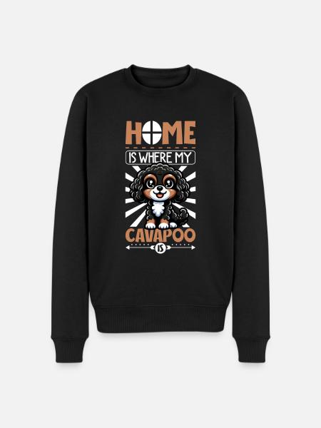 Accueil - Cavapoo - Pull Premium bio Homme - noir