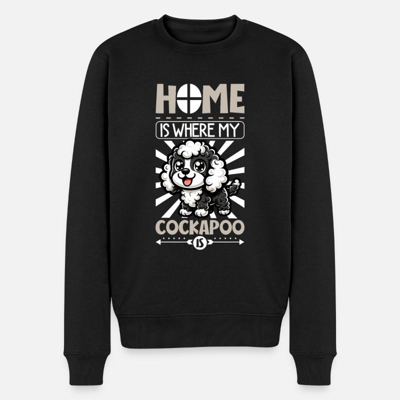 Home - Cockapoo - Men's Premium Organic Jumper - black