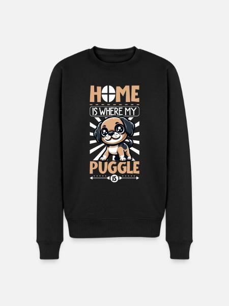 Home - Puggle - Men's Premium Organic Jumper - black