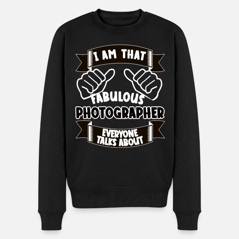 Fotograf Lustiger Spruch Geschenkidee - Männer Premium Bio Pullover - Schwarz