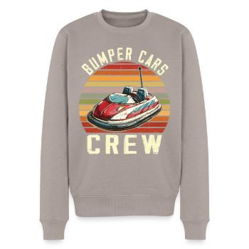 Freizeitpark Kirmes Rummel Autoscooter - Männer Premium Bio Pullover - Taupe - Vorne - Nico (187cm)
