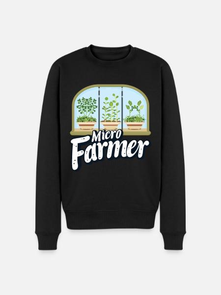 Microgreen Agriculture Gartenarbeit - Männer Premium Bio Pullover - Schwarz