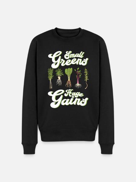 Microgreen Agriculture Gartenarbeit - Männer Premium Bio Pullover - Schwarz
