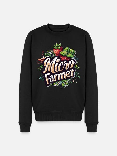 Microgreen Agriculture Gartenarbeit - Männer Premium Bio Pullover - Schwarz