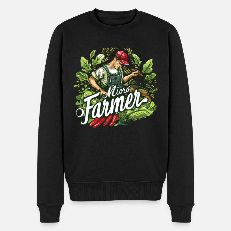 Jardinage de l’agriculture micro-verte - Pull Premium bio Homme - noir