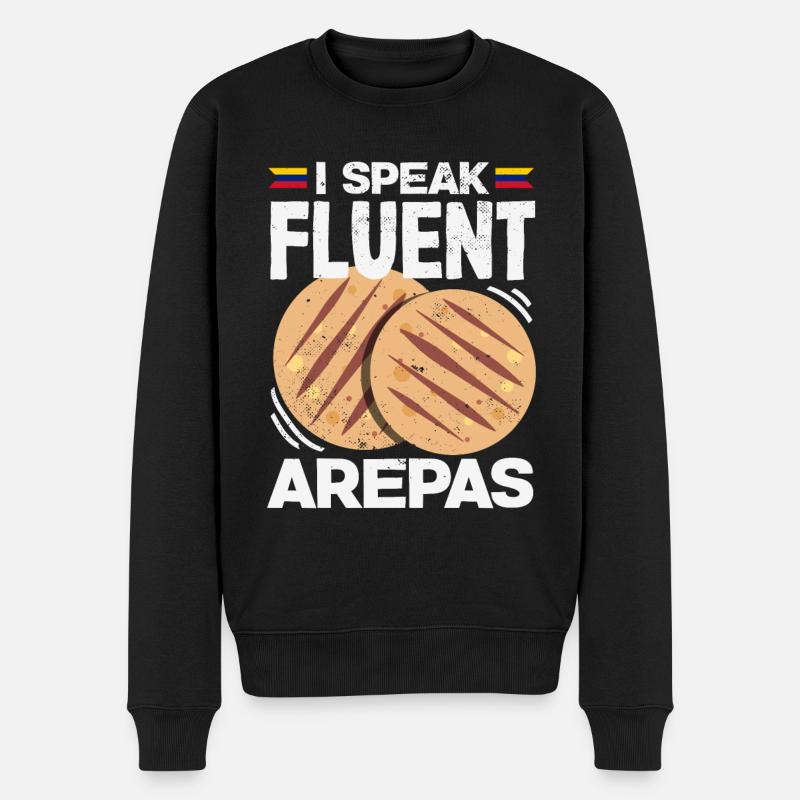 Arepas Colombien Venezuela Nourriture - Pull Premium bio Homme - noir