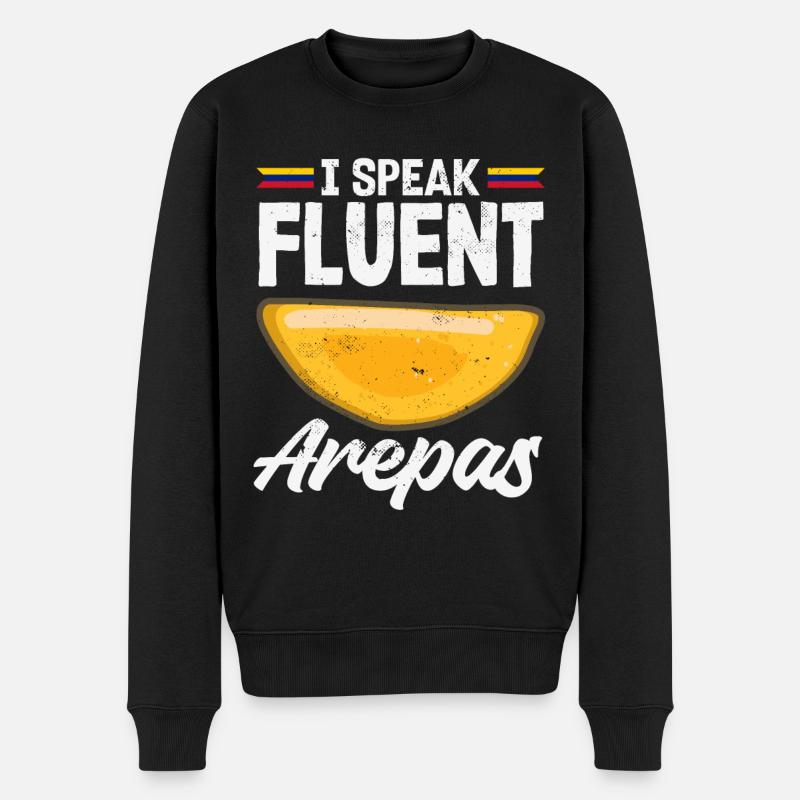 Arepas Colombien Venezuela Nourriture - Pull Premium bio Homme - noir