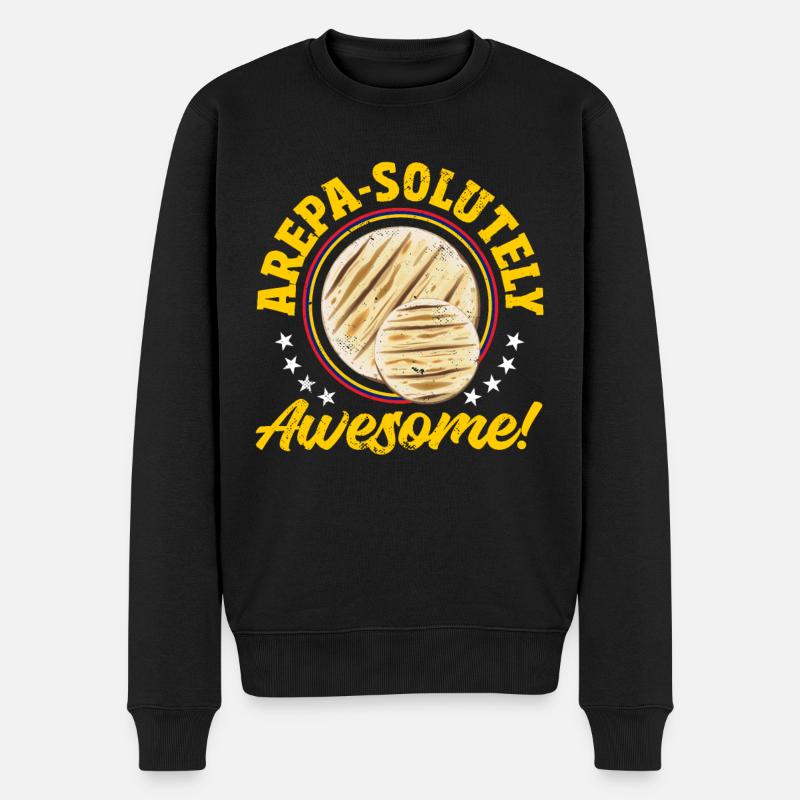 Arepas Colombien Venezuela Nourriture - Pull Premium bio Homme - noir