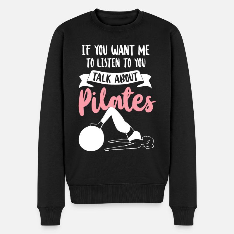 Pilates Instructor Teacher If You - Männer Premium Bio Pullover - Schwarz